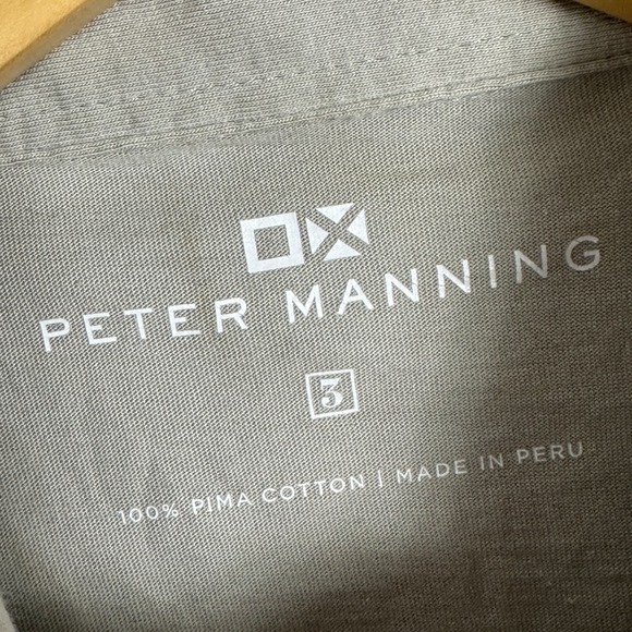 Peter Manning Short Sleeve‎ Polo Shirt Mens Size Small 3 Grey Chest Pocket Golf - Picture 2 of 10
